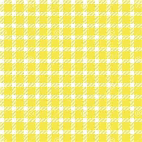 Yellow Buffalo Plaid Seamless Pattern Stock Vector Illustration Of