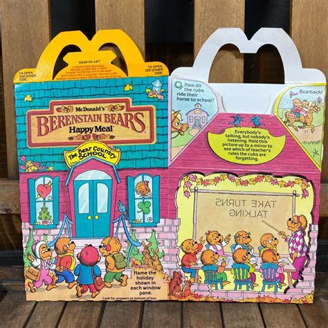 We are sad to inform that we will stop the happy meal toys updates on our facebook page, due to lack of funding and sponsorship. 80s McDonald's Happy Meal Box "Berenstain Bears" - KANCHI ...