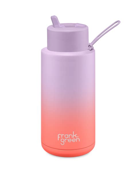 Frank Green Gradient Ceramic Reusable Bottle 34oz1 Litre With Straw L Card N All