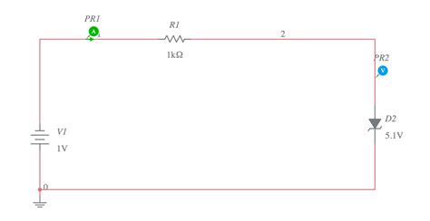 Task Five Zener Diode Reverse Bias Multisim Live