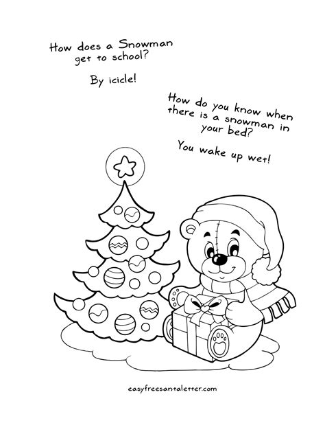 Free Printable Christmas Coloring Pages (with jokes!) | Coloring and