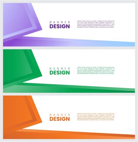 Premium Vector Abstract Web Banner Design Vector Set Templates