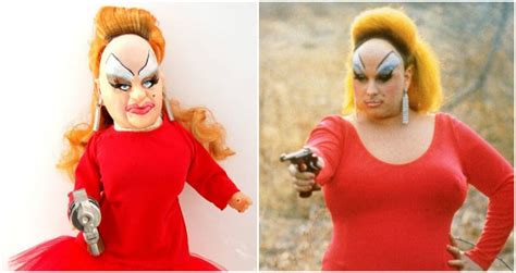 Adorable Divine Doll Dressed As Gun Toting ‘babs Johnson From ‘pink Flamingos Gun Included