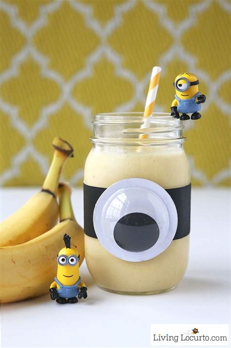 Minions Banana Smoothie Recipe Halloween Food For Party Halloween