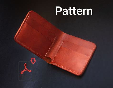 Pattern Bifold Wallets Template Leather Wallet Pdf Filesleather