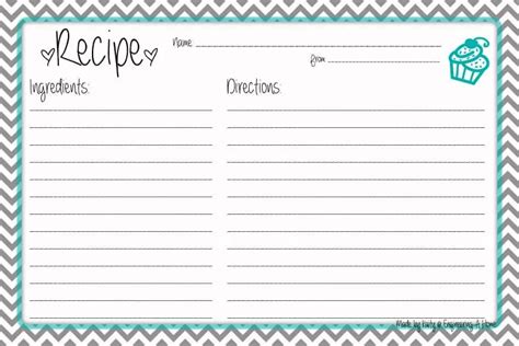 Recipe Card Word Template