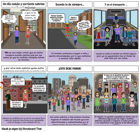 Violencia En El Noviazgo Y Equidad De Genero Storyboard