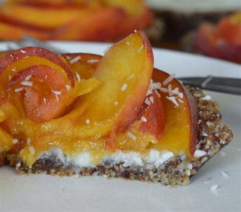 dessert recipe no bake peach tarts with ginger and coconut gluten free and vegan recipe