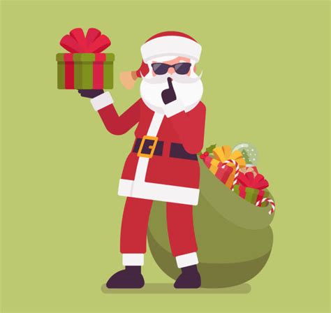 Santa Shushing Illustrations Royalty Free Vector Graphics And Clip Art