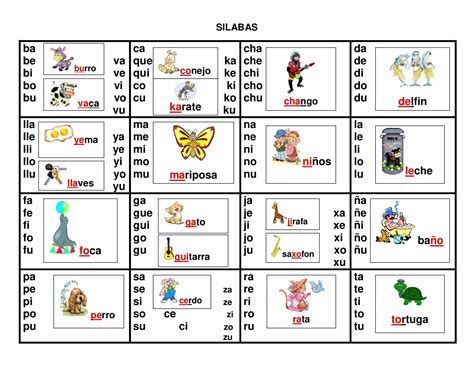 ColecciÓn De Silabarios En Gran Formato Silabas Para Imprimir