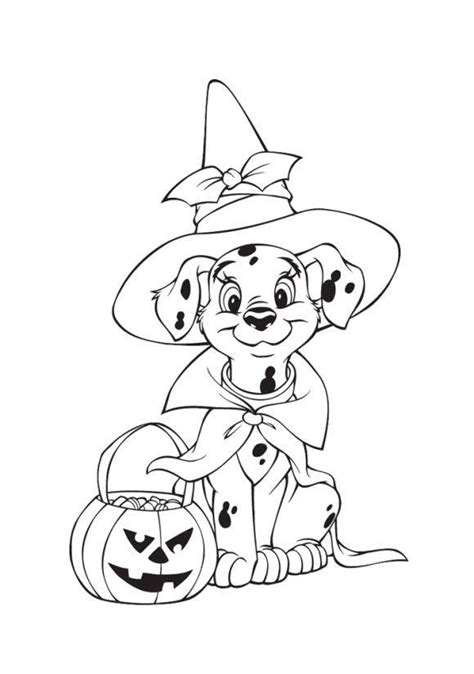 155 halloween printable coloring pages for kids. Coloriage 101 Dalmatiens Halloween dessin gratuit à imprimer