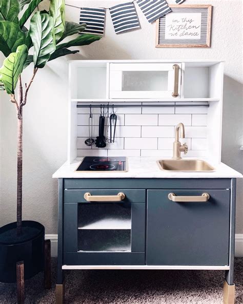 Rowan's kitchen is officially nicer than my own. Ikea duktig hack | Kitchen appliances, Kitchen, Kitchen ...