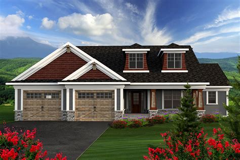 Embracing simplicity, handiwork, and natural materials, craftsman home plans are cozy, often with shingle siding and stone details. 2 Bedroom Craftsman Ranch - 89910AH | Architectural ...