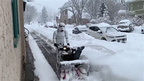 Snowpocalypse 2019 Stormtrooper Snow Blowing Youtube