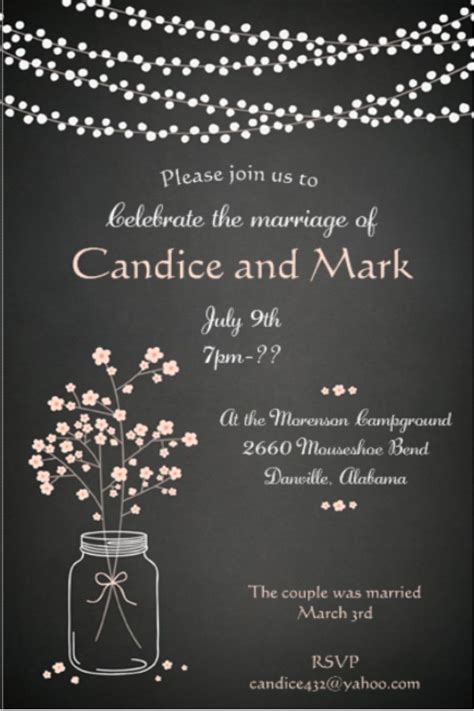 After The Wedding Party Invitations Or Elopement Party Invitations