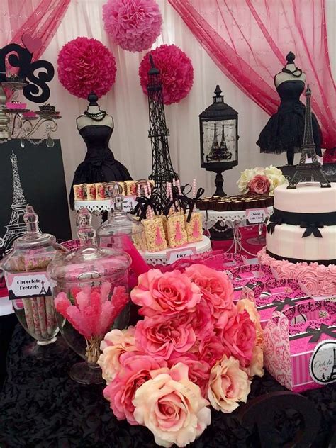 Paris Birthday Party Dessert Table See More Party Ideas At