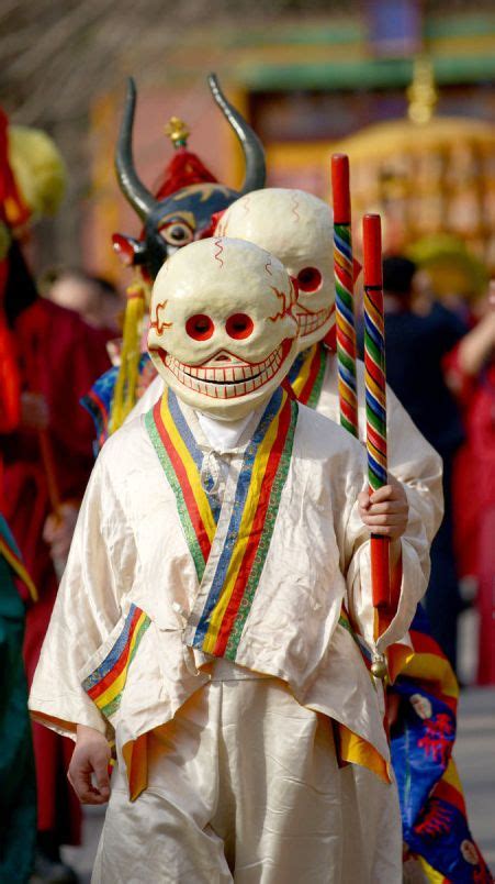 Tibetan Skull Masks Are Used By Monks In Tibet To Perform Rituals To