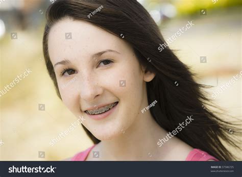 Portrait Smiling Teen Girl Outdoors Stock Photo 37586725 Shutterstock