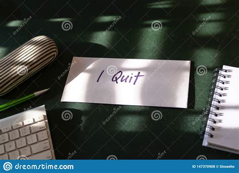 However, you don't need to include a lengthy explanation. Resignation Letter With Words I Quit On The Envelope Stock Photo - Image of letter, problem ...