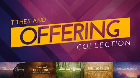 Tithes and Offering Collection - Animated Praise