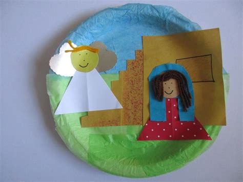 A Paper Plate With An Image Of A Woman And Child On It