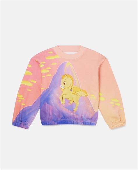 Women Pink Fantasia Mount Olympus Cotton Sweatshirt Stella Mccartney Ae