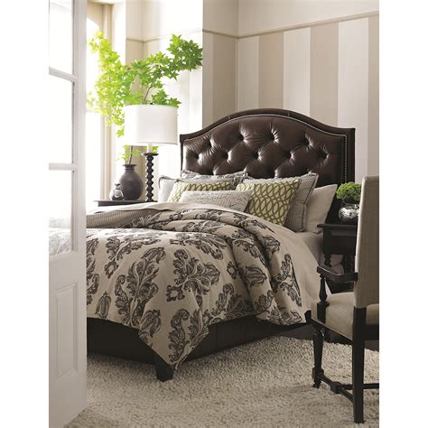 Bassett Custom Upholstered Beds 1992 H59fr59f Queen Vienna Upholstered Headboard And Low