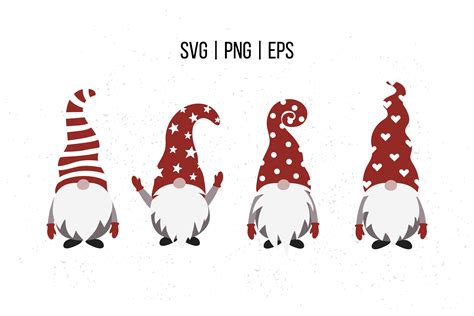 Christmas Gnomes Svg Gnome Svg Cut File Illustrations