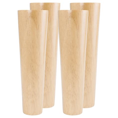 8 Wood Furniture Leg Round Tapered Couch Sofa Cabinet Feet Replacement