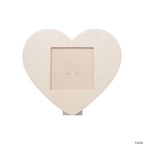 Diy Unfinished Wood Heart Shaped Frames Oriental Trading