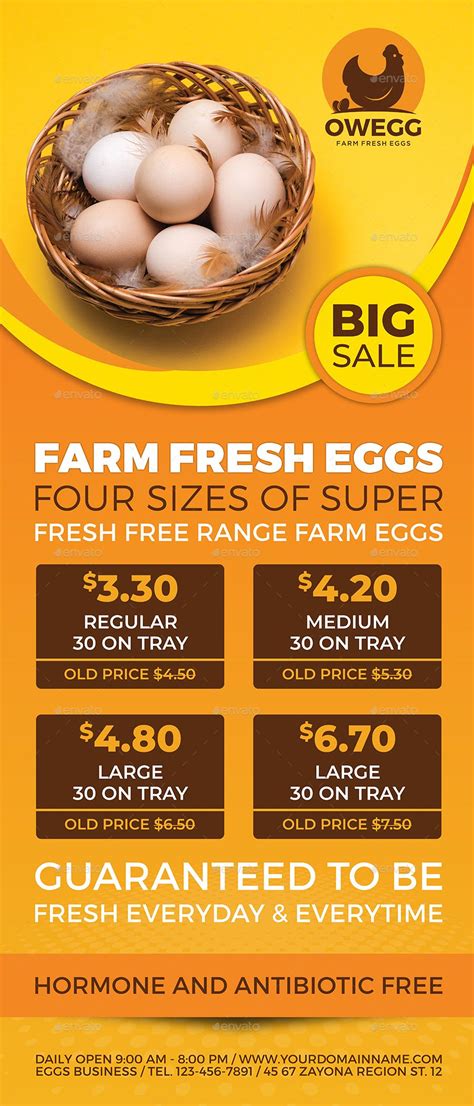 Farm Fresh Eggs Signage Banner Roll Up Template Farm Fresh Eggs