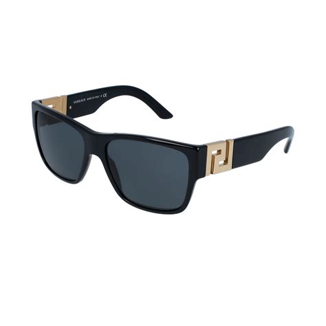 Versace Men S Rectangular Sunglasses Black Gray Burberry And Versace Touch Of Modern