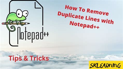 How To Remove Duplicate Lines With Notepad Youtube