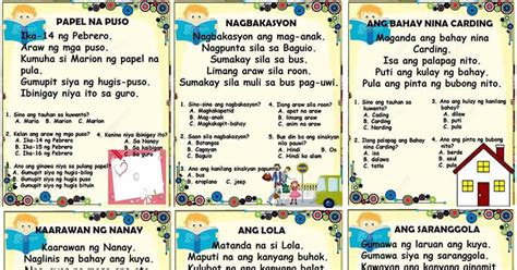 Basa At Sagot Filipino Reading Materials Images And Photos Finder
