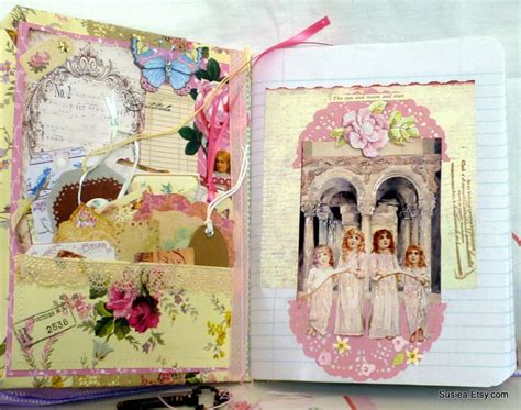 Large Angel Journal With Extra Ephemera And Embellished Pages