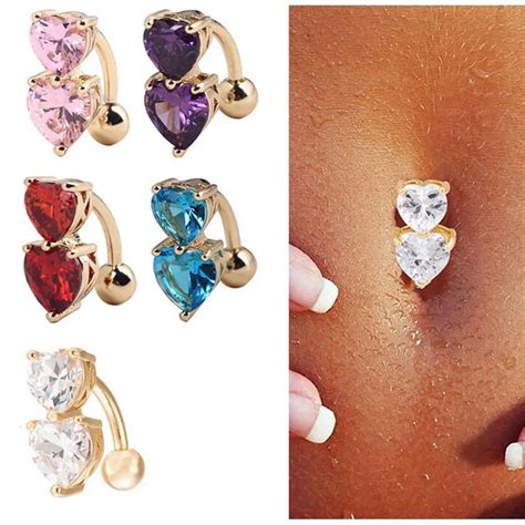 Crystal Cz Belly Button Ring Piercing Body Jewelry 1pc Navel Piercing 2