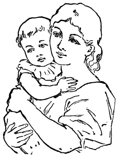 Mother Clip Art Black And White