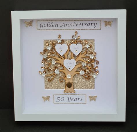 50th Golden Wedding Anniversary Frame Keepsake T Etsy