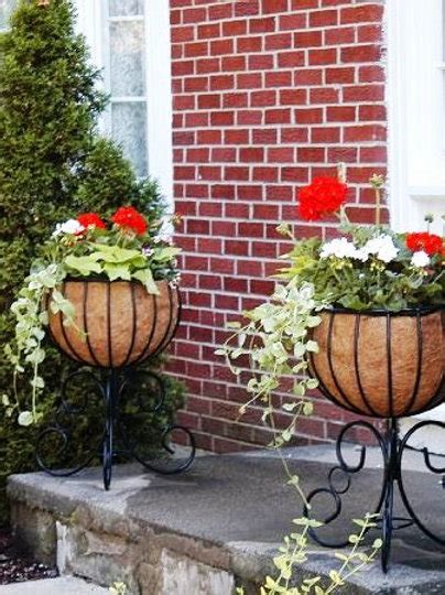 Decorative Wrought Iron Urn Planter With Coco Liner Windowgardensdirect