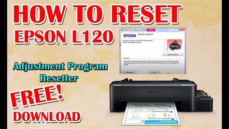 HOW TO RESET EPSON L120 PRINTER I EASY TUTORIAL I FREE RESETTER BELOW