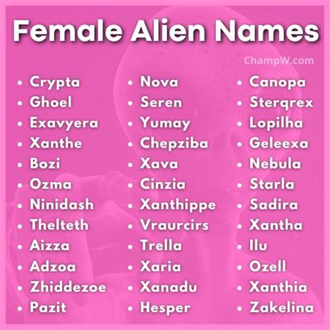 500 Alien Names Cool Ideas For Your Intergalactic Character