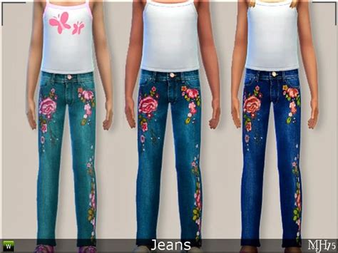 Margeh 75s S4 Posie Jeans Cf Sims 4 Clothing Clothes Outfit Sets