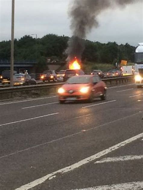 Dramatic Video Shows Bmw Engulfed In Flames On The M60