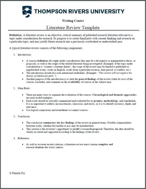 The literature review is the chapter of the fyp which refers to publications that are related to your particular research. beautiful research literature review template for free ...
