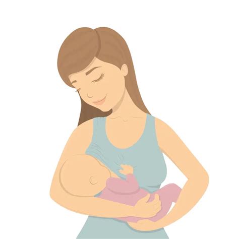 Lactancia Materna Dibujo Lactancia Materna Caricatura Vector Grafico