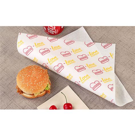 PE Coated Greaseproof Burger Wrapping Paper Food Packaging Paper
