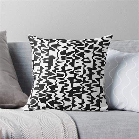 White Waves On Black Throw Pillow By Aaron Kinzer Black Throw Pillows Pillows Designer Throw