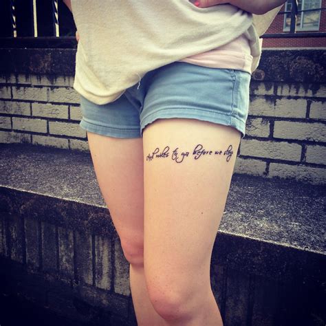 Upper Thigh Quote Tattoos