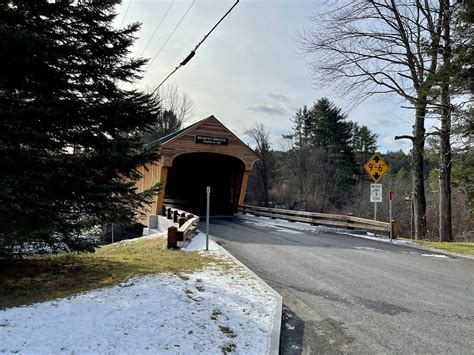 The Newly Rehabilitated Bement Covered Bridge In Bradford New