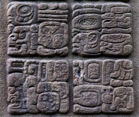 Ancient Mayan Glyphs Stock Photo Image Of Carved Quirigua 7450362